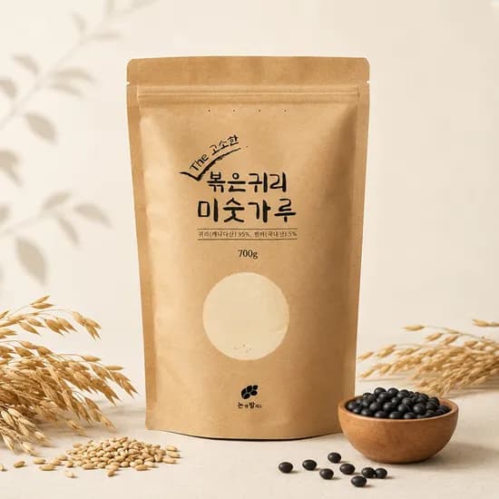 논앤밭위드 볶은귀리 현미 검은콩 미숫가루 700g 1개