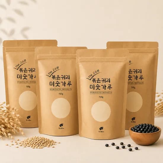 논앤밭위드 볶은귀리 현미 검은콩 미숫가루 700g 4개