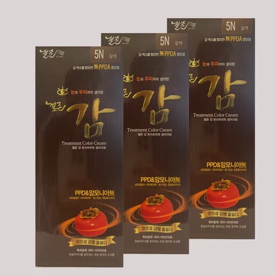 젤존 감 저자극 트리트먼트 칼라크림 1N 흑색 3개