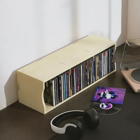원목 CD DVD 블루레이 수납장 우드색 470mmx147mm 1개