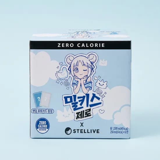 롯데칠성 밀키스제로 스텔라이브 기획 250ml 6개