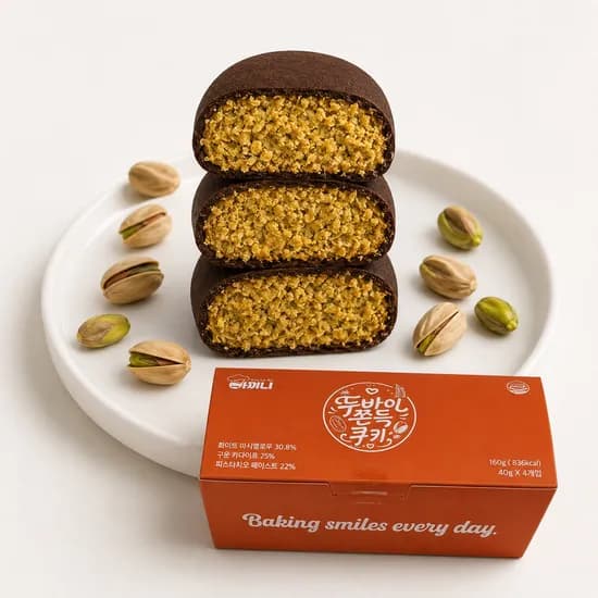 아끼니 진짜 두바이 쫀득 쿠키, 40g, 4개입, 1개