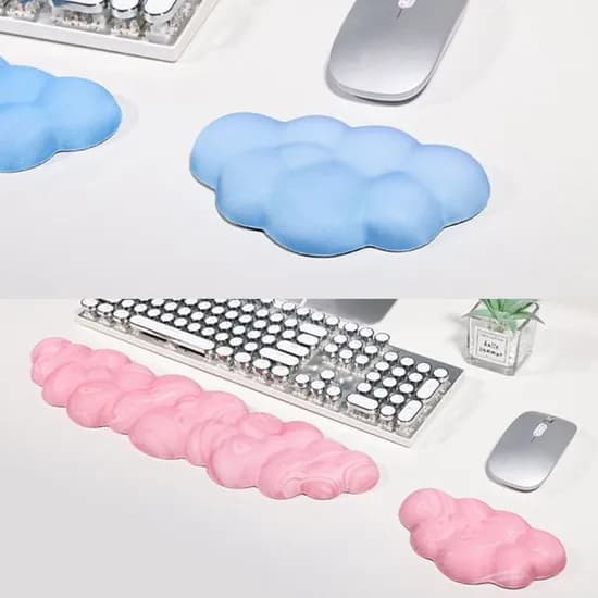 클라우드 메모리폼 손목 보호대 OHS-LIOF1250, 마우스 손목받침대, 스카이, 1개