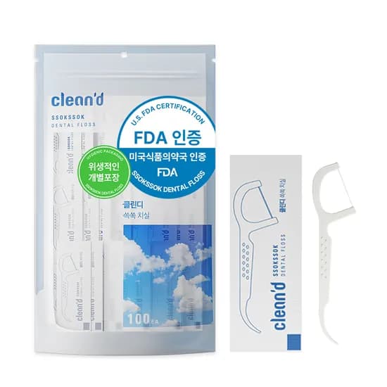 클린디 쏙쏙 치실 교정용 100개입 75mm 1개