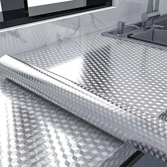 가구 서랍장 현관 주방 오염방지 리폼 시트지 실버, 60cm x 5m