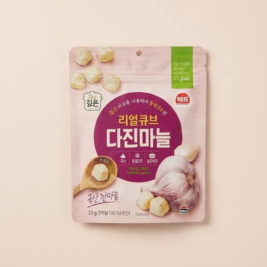 해표 리얼큐브 다진마늘 23g 2개