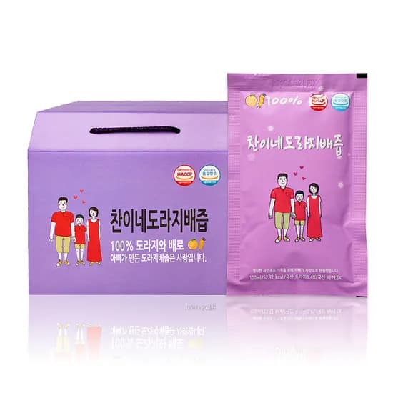 찬이네 도라지배즙 100ml 30팩 1개