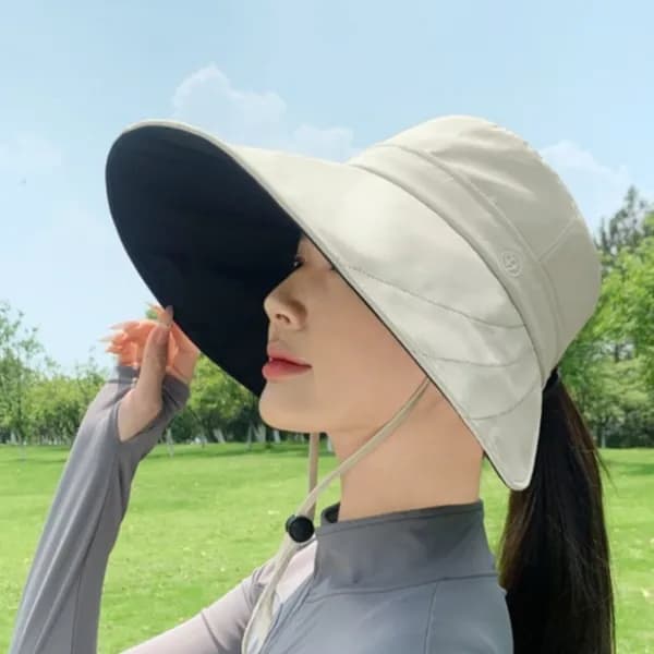 와이드챙 방수 골프모자 블랙 1개