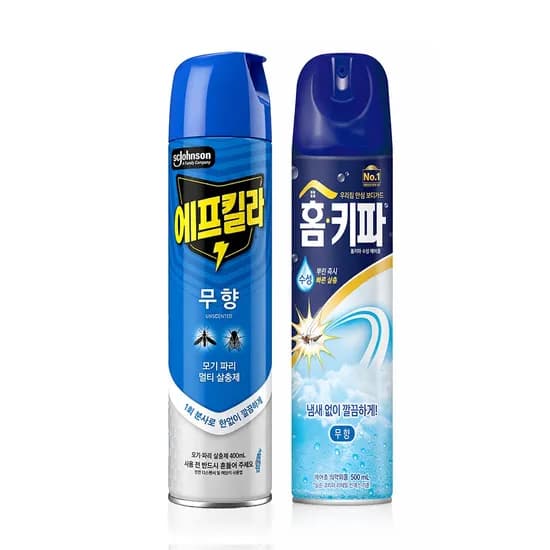 에프킬라 무향 600ml 1개 외 홈키파 수성 에어졸 500ml 1개