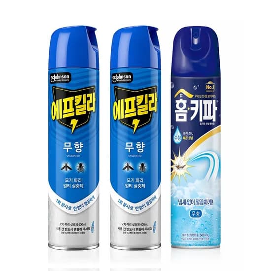 에프킬라 무향 600ml 2개 외 홈키파 수성 에어졸 500ml 1개
