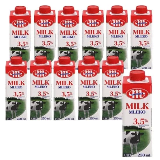 믈레코비타 3.5% 멸균우유, 250ml, 12개, 1개