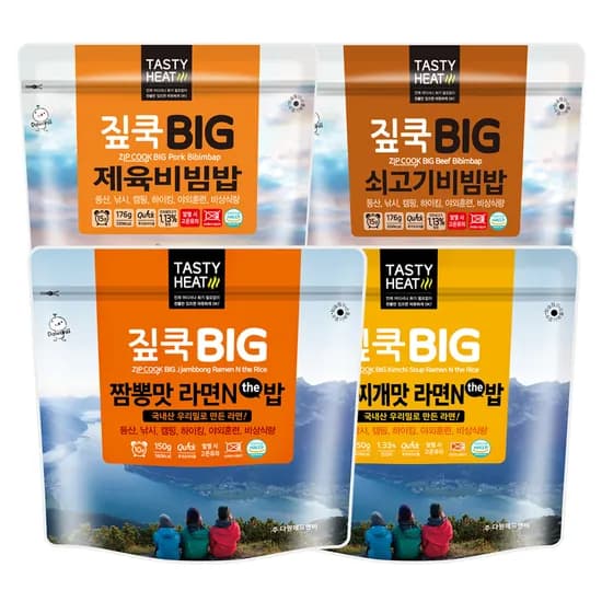 짚쿡 비화식 발열전투식량 발열도시락 비빔밥 150g 4개 19,200원