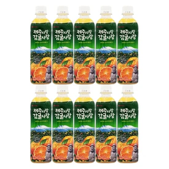 롯데칠성 제주사랑 감귤사랑 500ml 10개