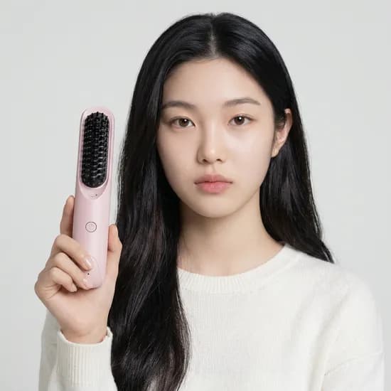 쉬즈너리 초경량 휴대용 빗 무선 고데기, 1개