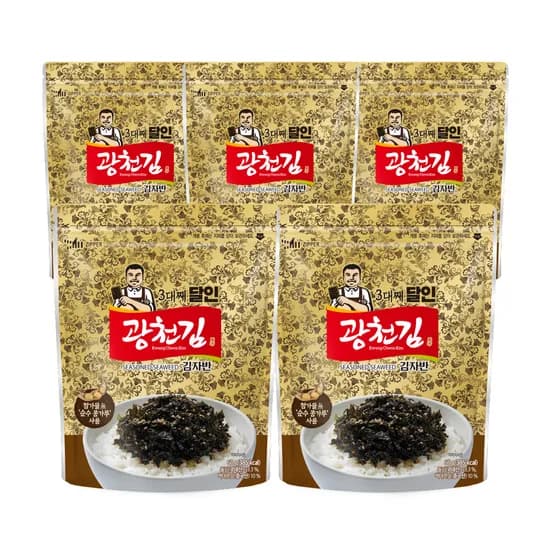 광천김 3대째 달인 김자반, 60g, 5봉