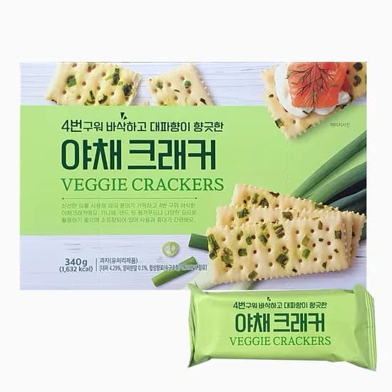 대파향 야채 크래커 개별포장 340g 2개 7,800원