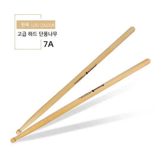Moboog 드럼스틱, 7A, 하드메이플, 1쌍