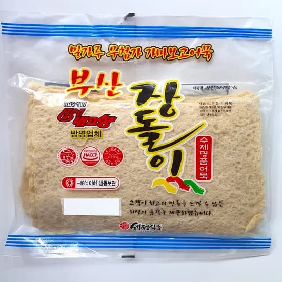 부산장돌이 순살 납작이 어묵 소 밀가루 무첨가 찐 어묵 360g 1개