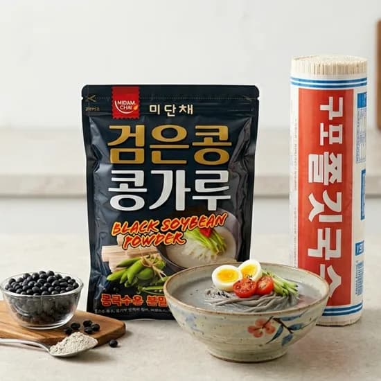 미담채 검은콩국수 만들기 검은콩 콩가루 850g 구포국수 1.4kg 1세트