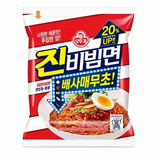 오뚜기 진비빔면 멀티팩 156g 32개입