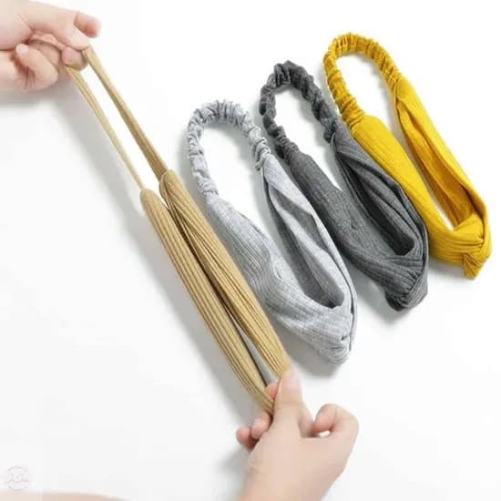 더블 헤어밴드 천 헤어밴드 세수 머리띠 머리밴드 예쁜 머리띠 면골지 머스타드 1개