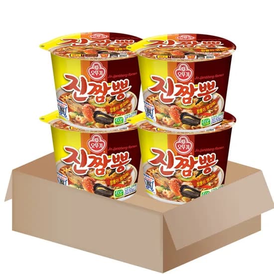 오뚜기 진짬뽕 컵라면 큰컵 4개