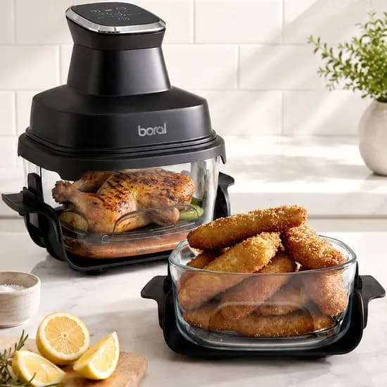 보랄 리미티드 에디션 글라스 디지털 에어프라이어, BR-370SAF, 2.5L+4.5L, 블랙, 1개