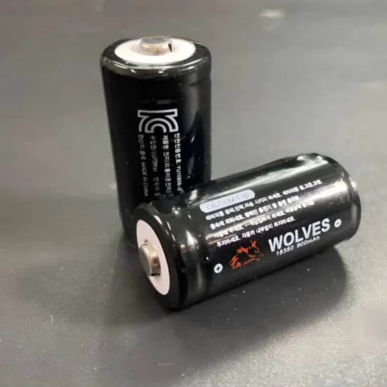 울브스 보호회로 리튬이온 배터리 3.7V 900mAh 18350 1개