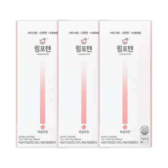 링포텐 복숭아맛, 11g, 10포, 3박스