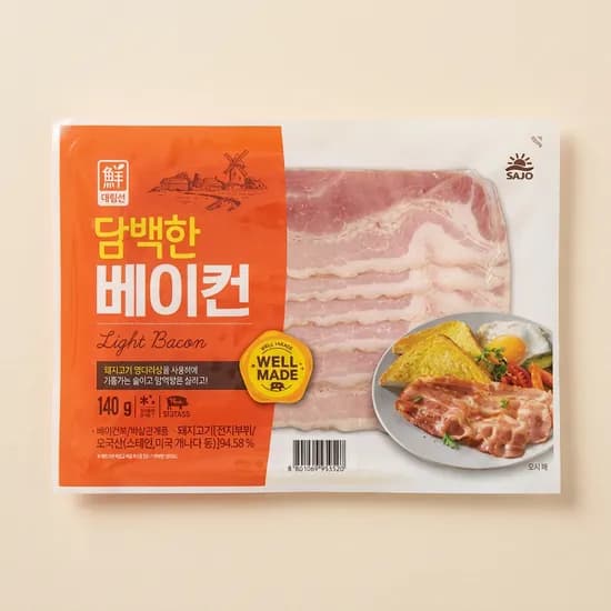 대림 담백한 베이컨 140g 1개