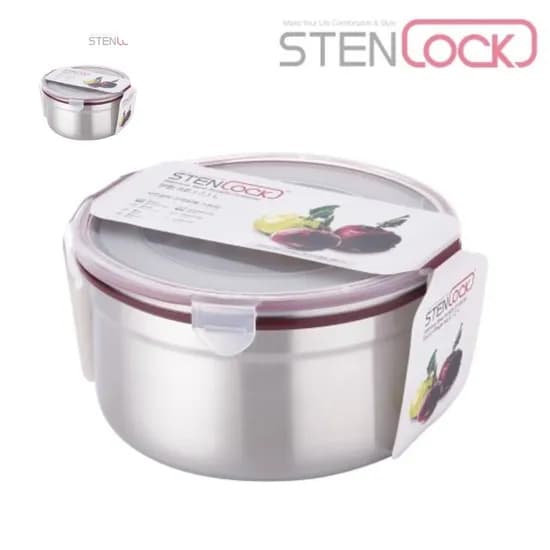 스텐락 클래식 원형 밀폐용기 9호 2100ml 1개