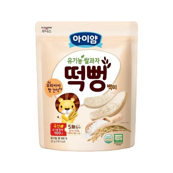 일동후디스 아이얌 유기농 쌀과자 떡뻥 백미 30g 1개 5,480원