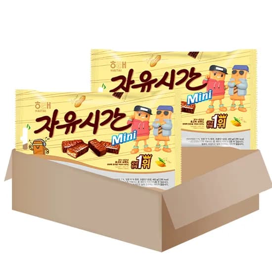 해태제과 미니자유시간 초콜릿 180g 18개입 2개