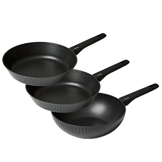 실바트 벨리나 IH 단조 프라이팬 3종 세트, 블랙, 프라이팬 28cm+프라이팬 28cm+궁중팬 28cm, 1세트