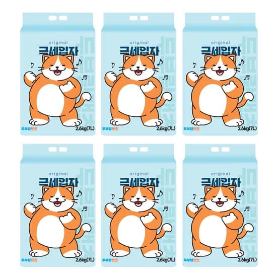 두부랑캣츠 극세입자 오리지널, 6개입, 2.6kg, 은은한향