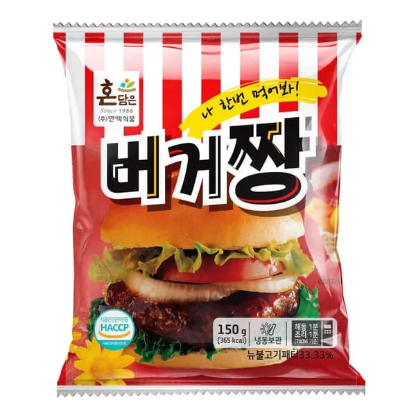 한맥 레트로 버거짱 150g 12개