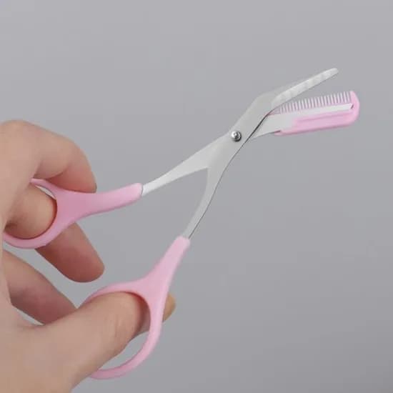 벨노바 칼부착 눈썹빗 가위, 핑크, 1개