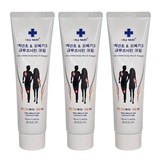 차스킨 백년초&오메가3 글루코사민 크림 150ml 3개