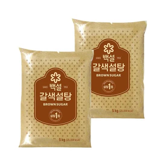 백설 갈색설탕 5kg 2개