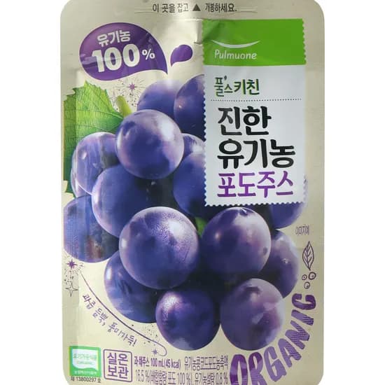 풀무원 진한 유기농 포도주스 100ml 30개