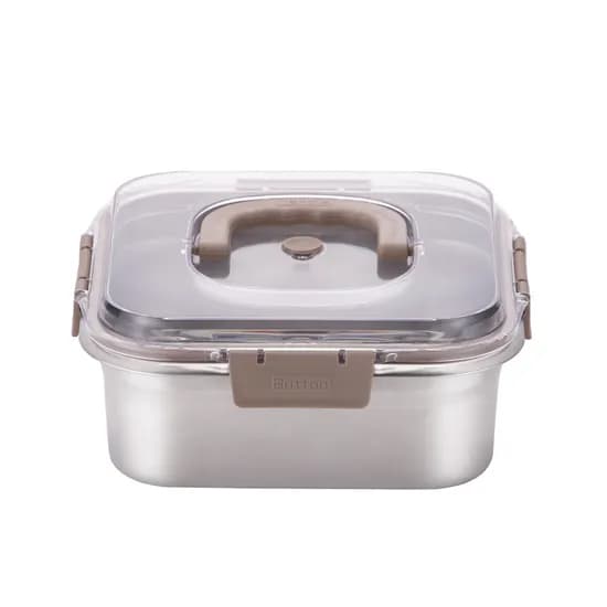 리빙아트 프로벨라 핸들형 스텐 김치통, 3200ml, 1개