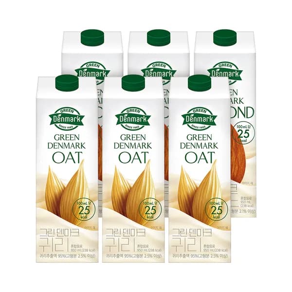 그린덴마크 귀리+아몬드 950ml 6개 14,900원