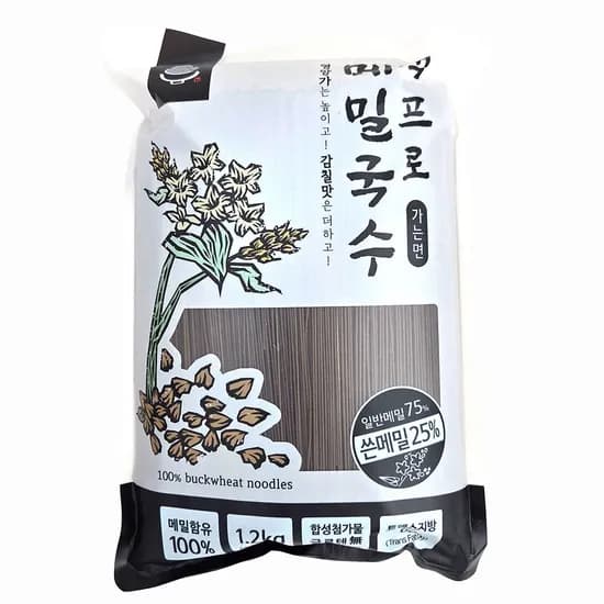 새마원 100프로 메밀국수 가는면 1.2kg 1개