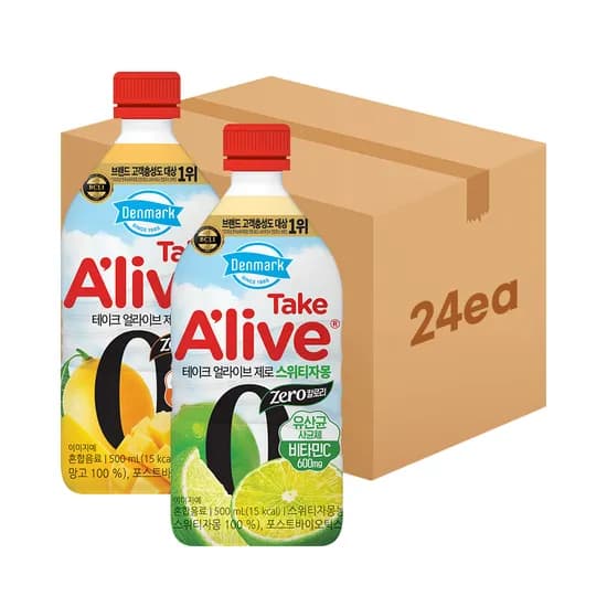 테이크얼라이브 제로 망고 스위티자몽 500ml 24개