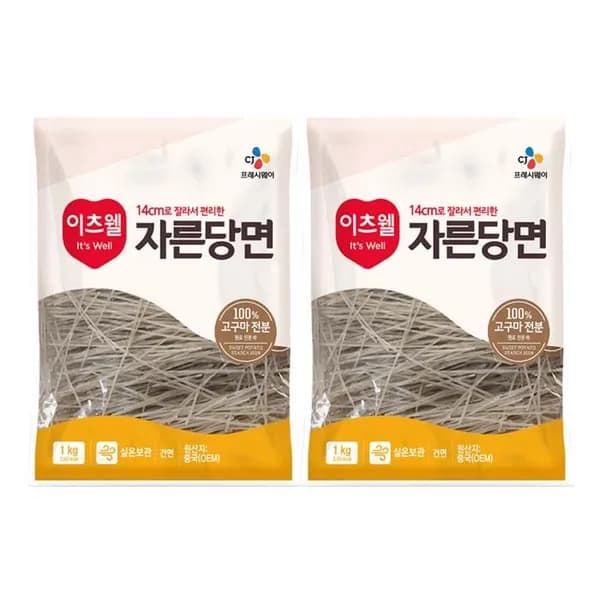 CJ제일제당 이츠웰 자른당면 1kg 2개