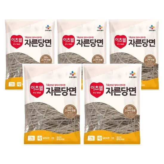 CJ제일제당 이츠웰 자른당면 1kg 5개
