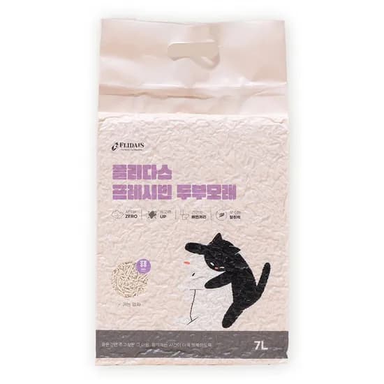 플리다스 고양이 두부모래, 라벤더, 7L, 3개, 1개