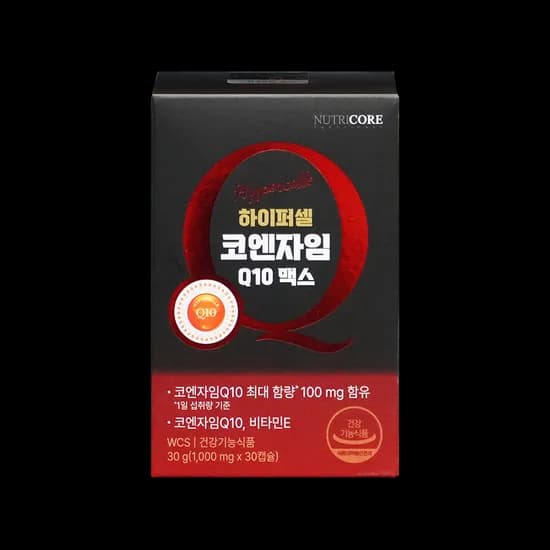 뉴트리코어 하이퍼셀 코엔자임Q10 맥스 코큐텐 1000mg 30캡슐 1박스