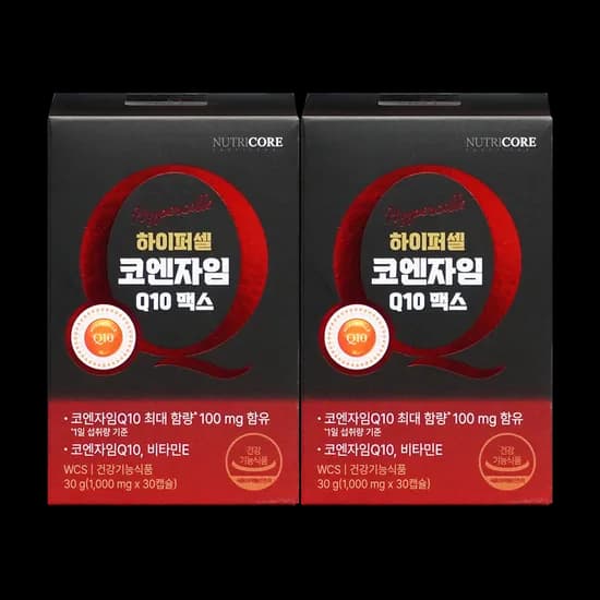 뉴트리코어 하이퍼셀 코엔자임Q10 맥스 코큐텐 1000mg 30캡슐 2박스