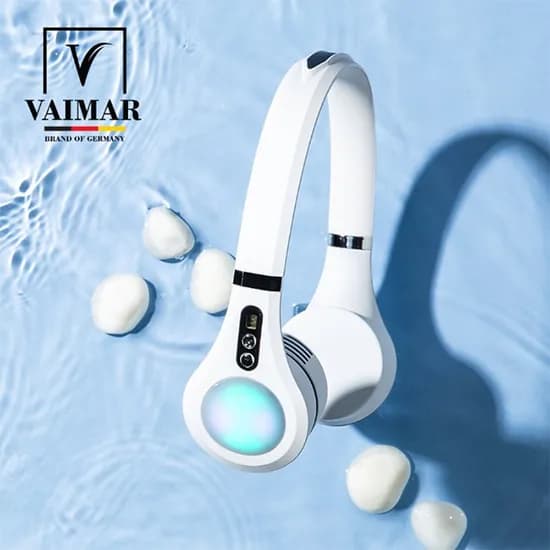 바이마르 아쿠아 LED BLDC 초저음 넥밴드 선풍기, VMK-22WS3022A, 화이트, 1개